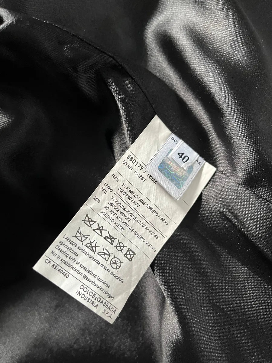 AW2009 Dolce & Gabbana Cargo Utility Black Leather Jacket MOITfSi 5