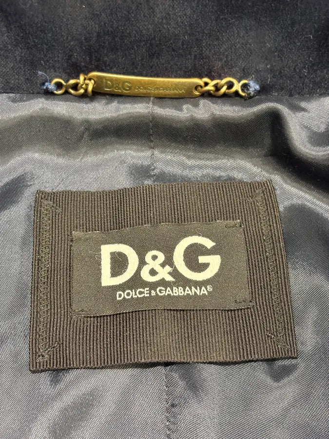 AW2009 Dolce & Gabbana Grey & Navy Napoleon Officer Wool Jacket CXOUSOS 10