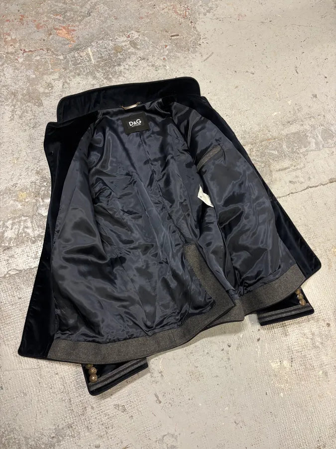 AW2009 Dolce & Gabbana Grey & Navy Napoleon Officer Wool Jacket CXOUSOS 7