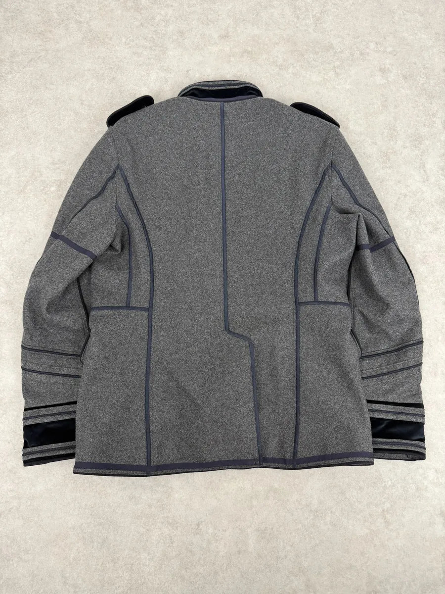 AW2009 Dolce & Gabbana Grey & Navy Napoleon Officer Wool Jacket MfQTPvv 2