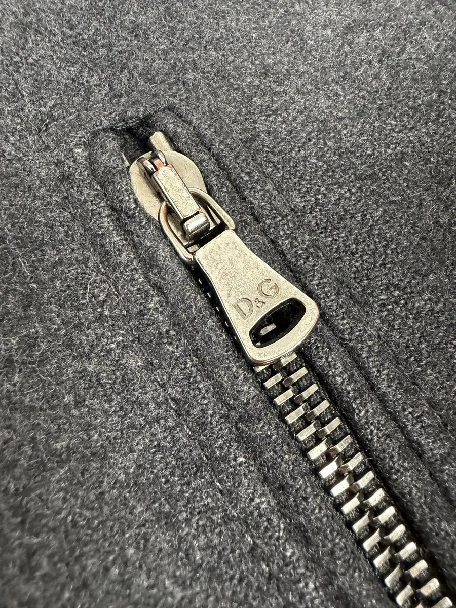 AW2009 Dolce & Gabbana Grey Caban Buttoned Officer Wool Coat GzoVyWz 9