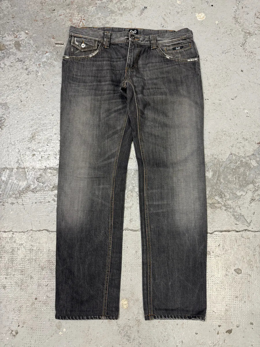 AW2009 Dolce & Gabbana Grey Faded Denim Jeans NnILiow 0