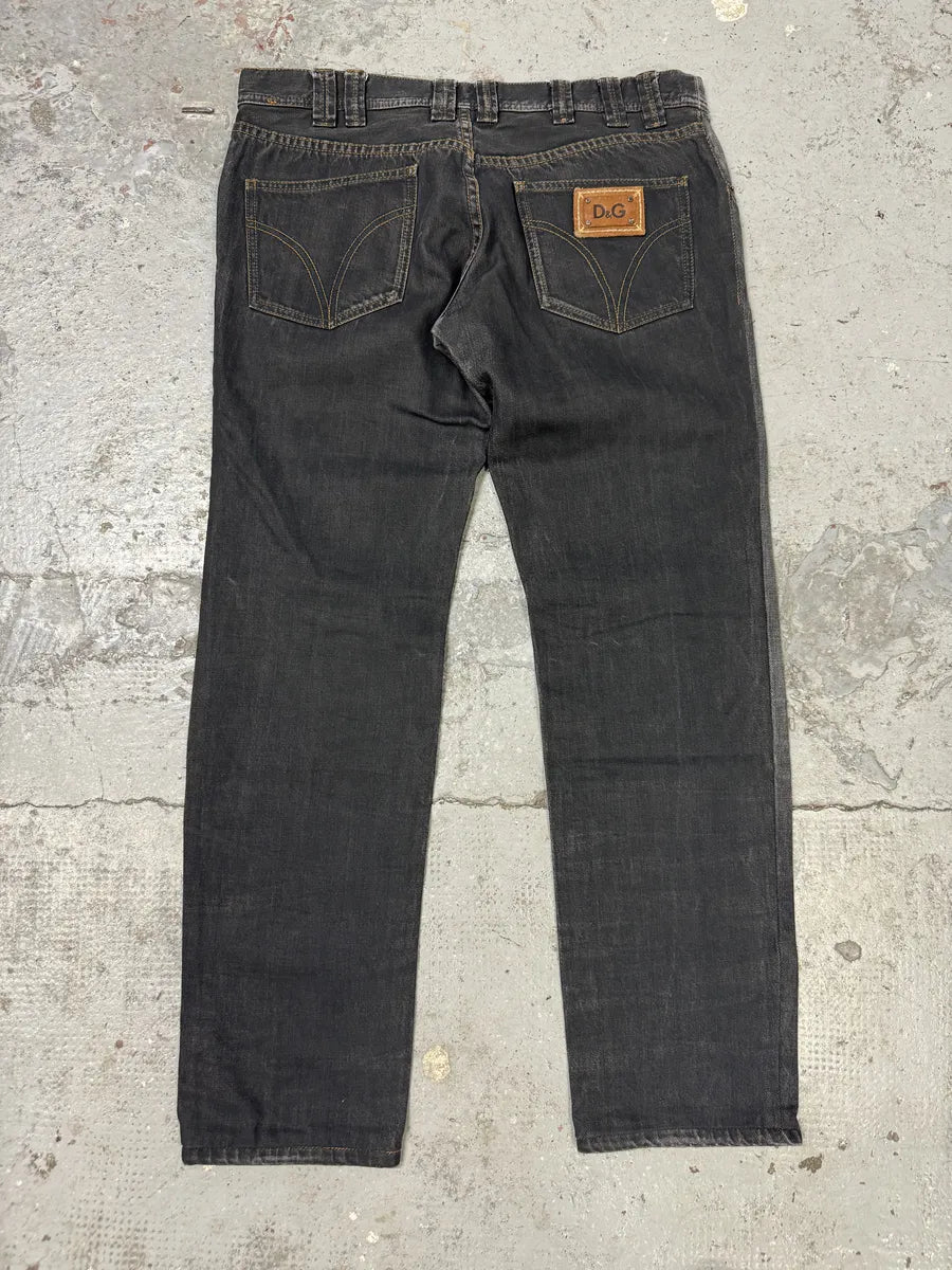 AW2009 Dolce & Gabbana Grey Faded Denim Jeans NnILiow 1