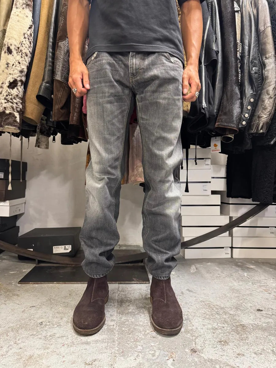 AW2009 Dolce & Gabbana Grey Faded Denim Jeans NnILiow 2