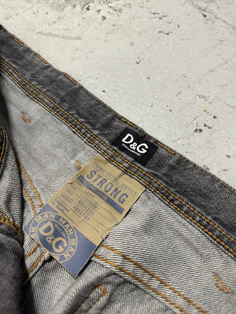 AW2009 Dolce & Gabbana Grey Faded Denim Jeans NnILiow 7