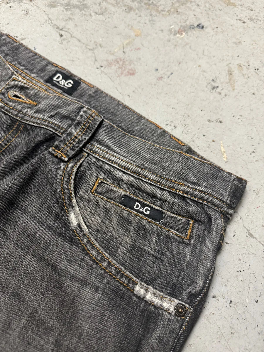 AW2009 Dolce & Gabbana Grey Faded Denim Jeans NnILiow 8