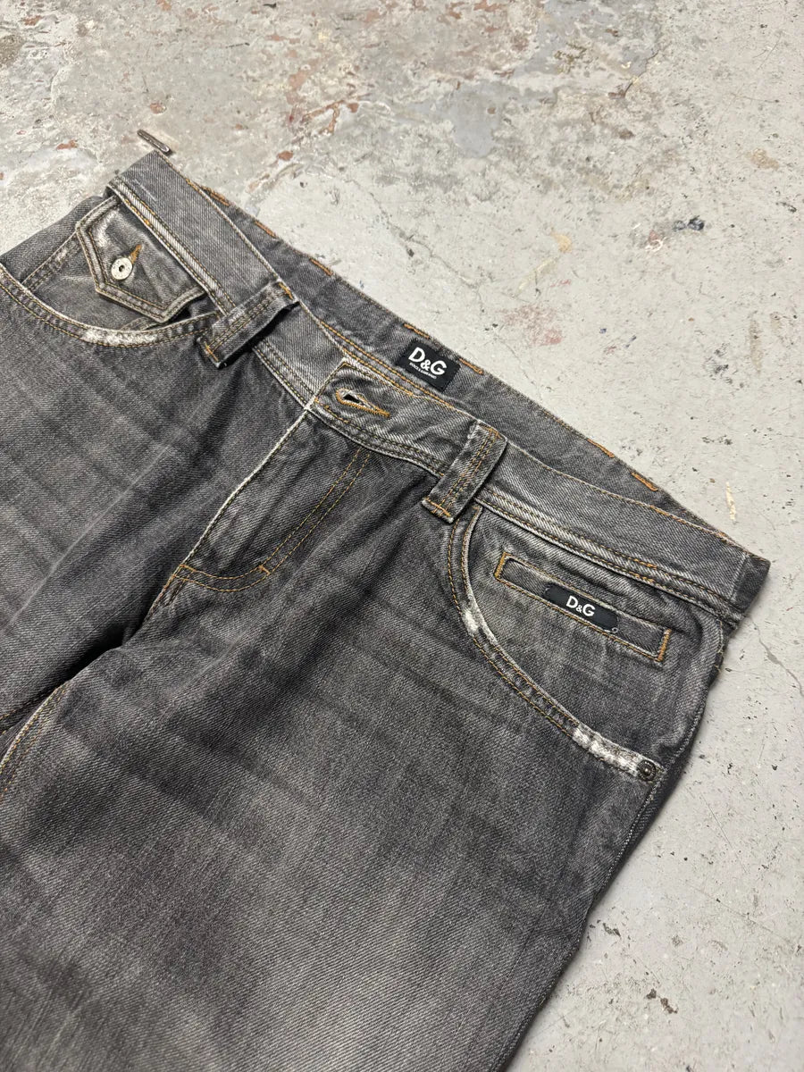 AW2009 Dolce & Gabbana Grey Faded Denim Jeans NnILiow 9