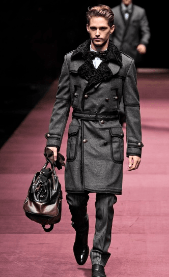 AW2009 Dolce & Gabbana Grey Wool Officer Trench Coat  jFaCjRG 1
