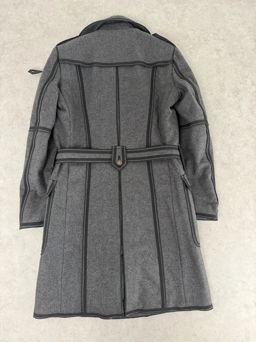 AW2009 Dolce & Gabbana Grey Wool Officer Trench Coat  jFaCjRG 2