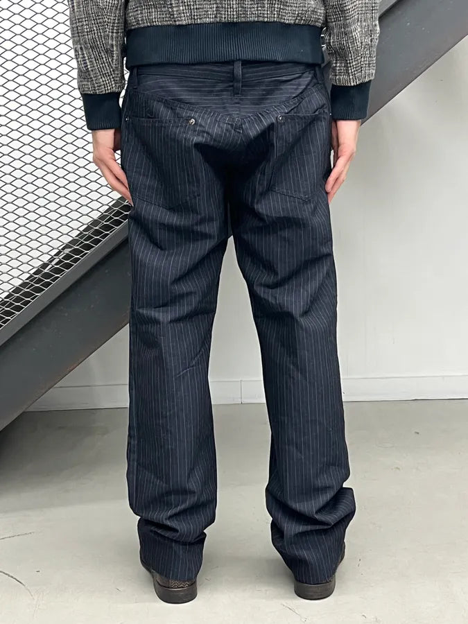 AW2009 Dolce & Gabbana Navy Striped Pants PtRzzjd 3