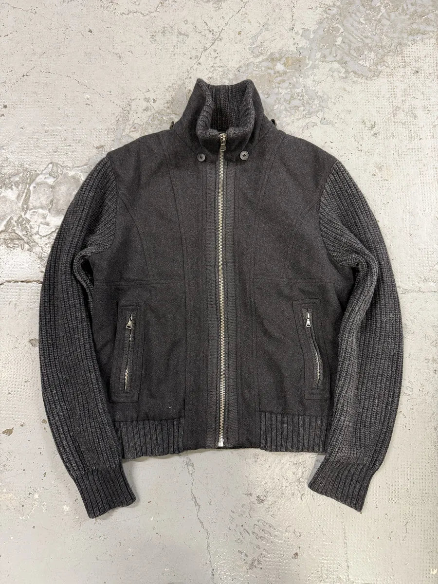 AW2009 Dolce & Gabbana Two Tone Grey Wool Jacket BDqaGUp 0