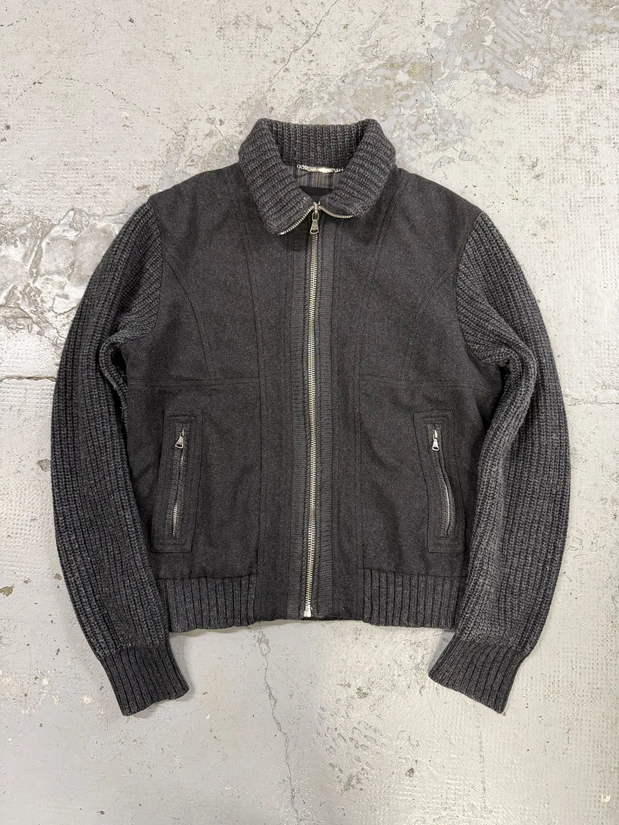 AW2009 Dolce & Gabbana Two Tone Grey Wool Jacket BDqaGUp 1