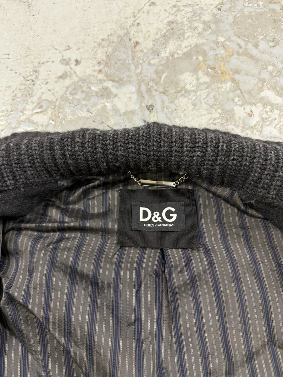 AW2009 Dolce & Gabbana Two Tone Grey Wool Jacket BDqaGUp 10