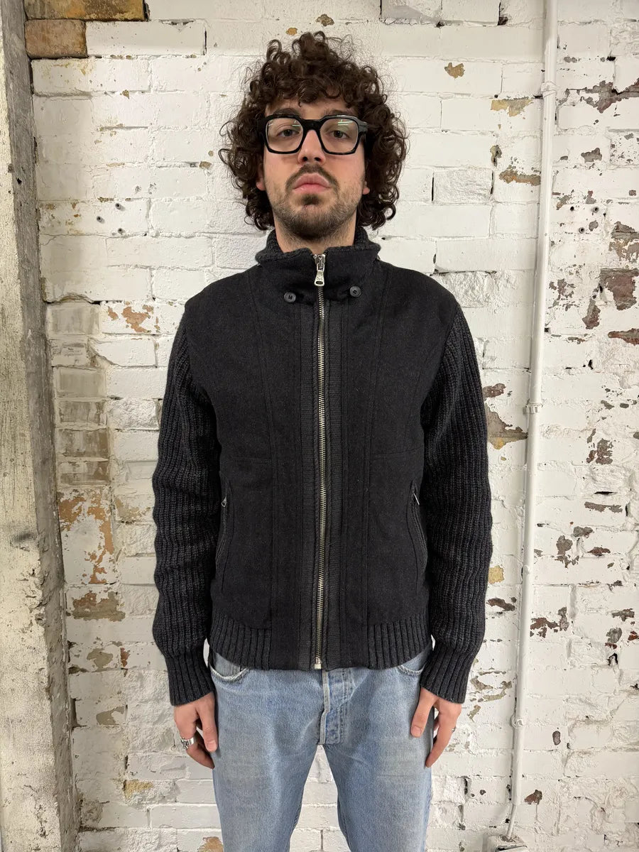 AW2009 Dolce & Gabbana Two Tone Grey Wool Jacket BDqaGUp 2