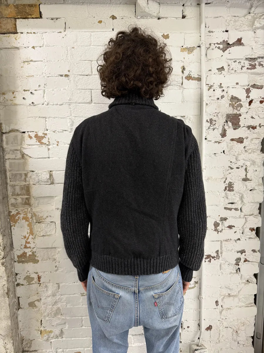 AW2009 Dolce & Gabbana Two Tone Grey Wool Jacket BDqaGUp 3