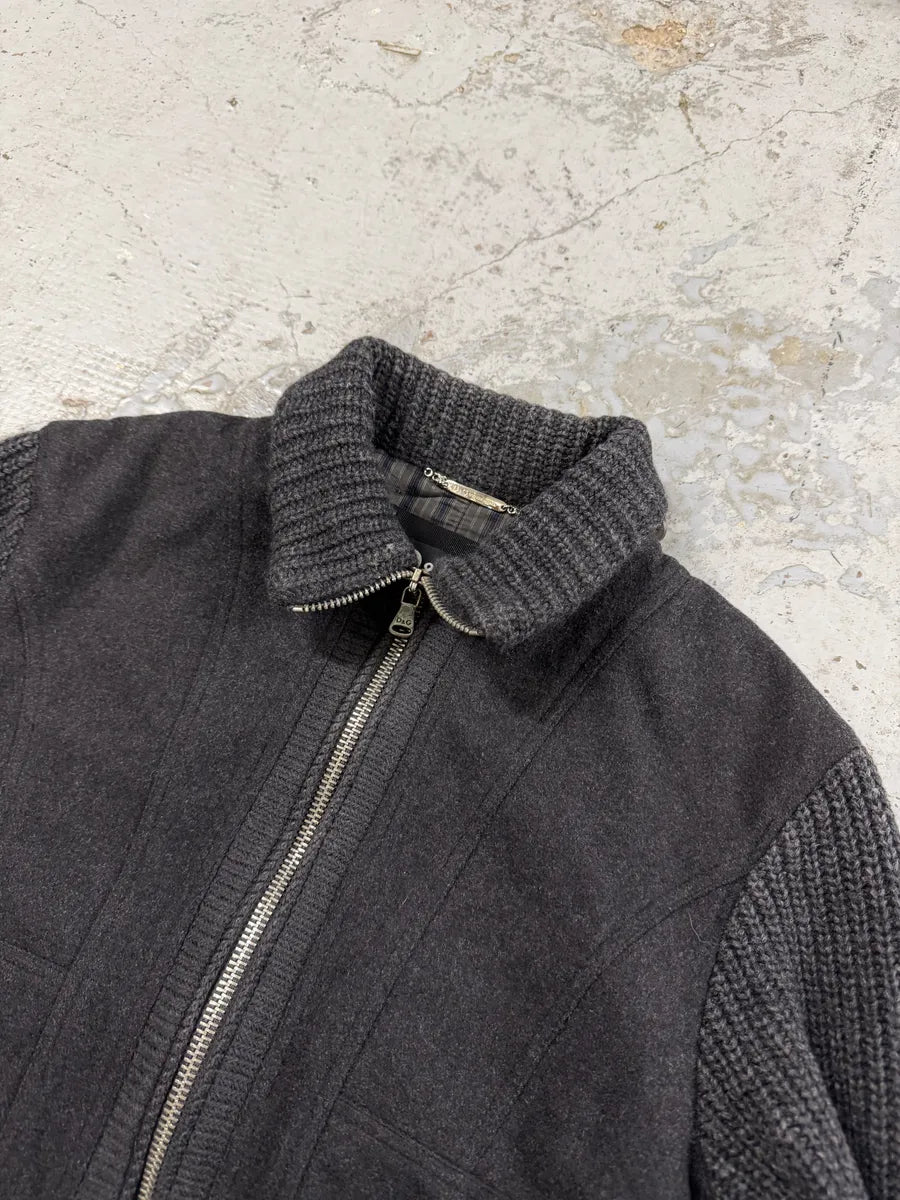 AW2009 Dolce & Gabbana Two Tone Grey Wool Jacket BDqaGUp 4