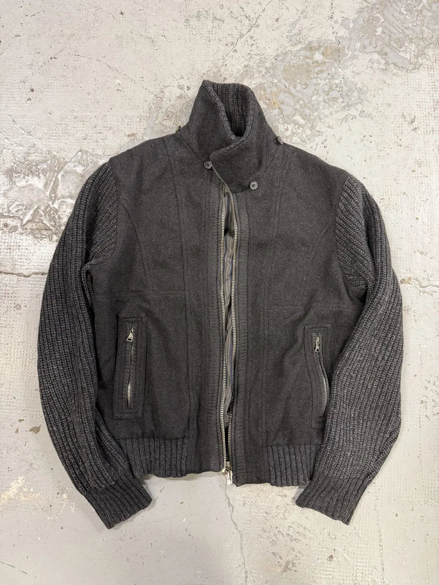 AW2009 Dolce & Gabbana Two Tone Grey Wool Jacket BDqaGUp 6