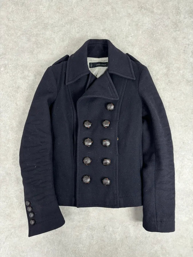 AW2009 Dsquared2 Dark Classy Caban Wool Coat gPorPpZ 0
