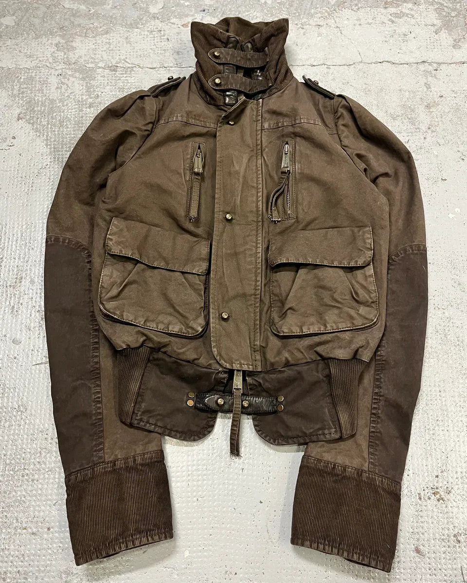 AW2009 Dsquared2 Brown Multi Pockets Cargo Bomber Jacket uQpwzbM 0