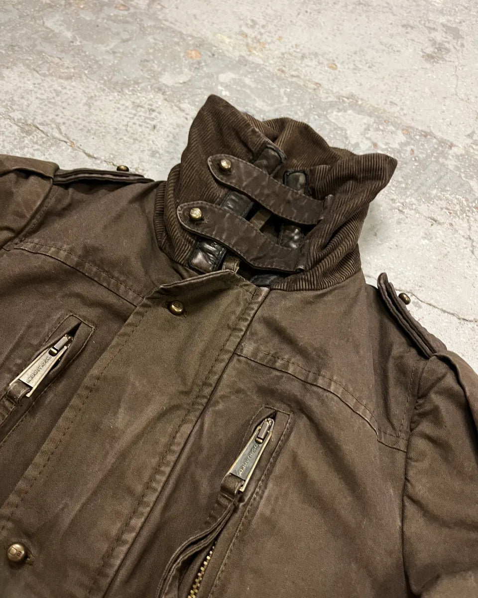 AW2009 Dsquared2 Brown Multi Pockets Cargo Bomber Jacket uQpwzbM 4