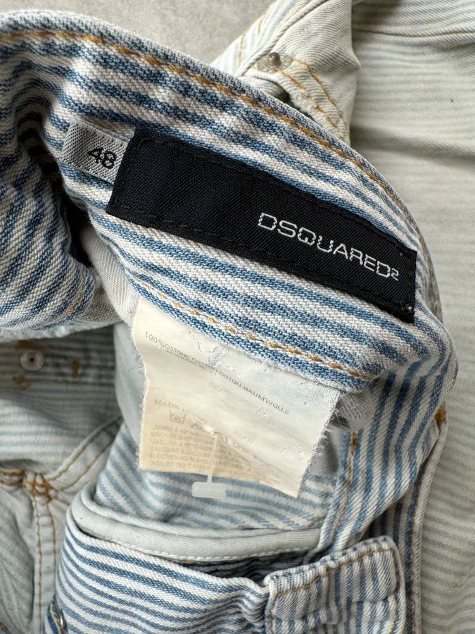 AW2009 Dsquared2 Light Blue Denim Striped Jeans fqaIwys 13