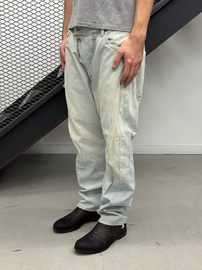 AW2009 Dsquared2 Light Blue Denim Striped Jeans fqaIwys 3