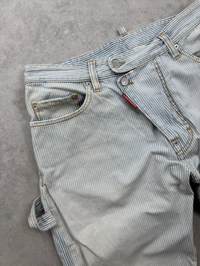 AW2009 Dsquared2 Light Blue Denim Striped Jeans fqaIwys 5