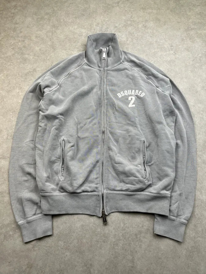 AW2009 Dsquared2 Zip-Up Grey Sweater aYkvExt 3
