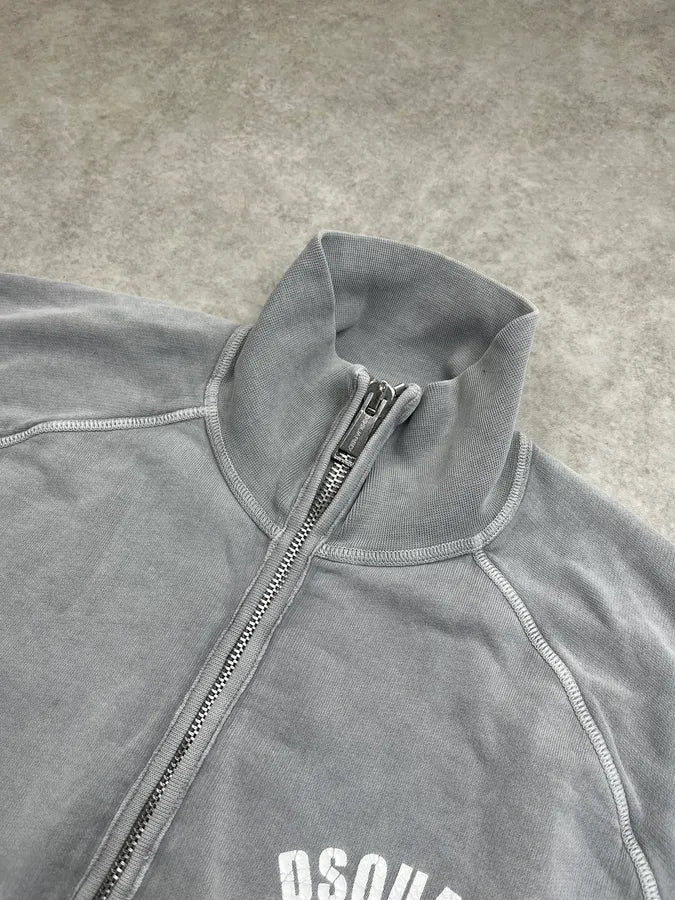 AW2009 Dsquared2 Zip-Up Grey Sweater aYkvExt 4