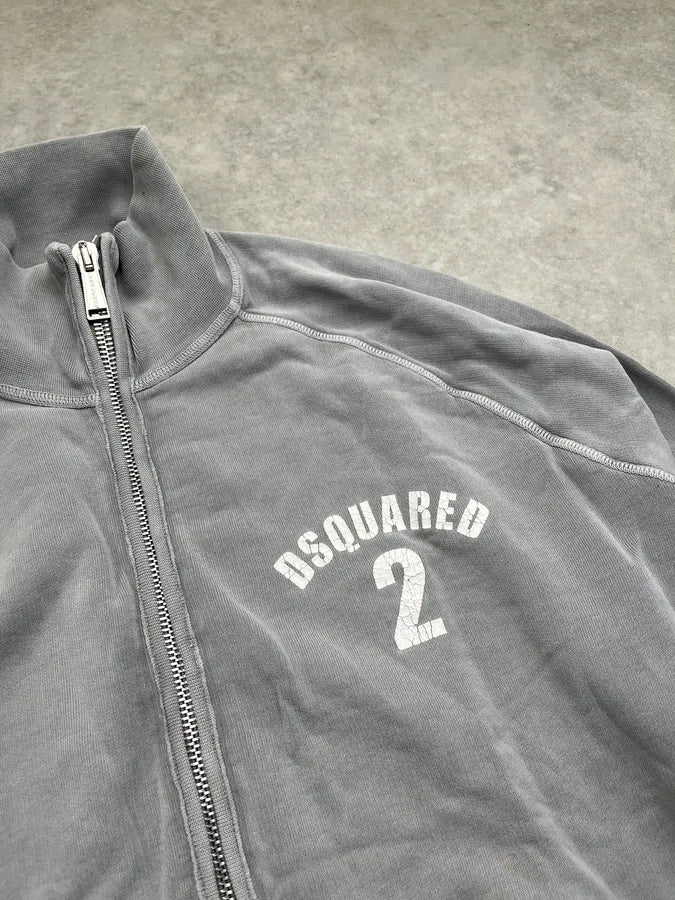 AW2009 Dsquared2 Zip-Up Grey Sweater aYkvExt 5
