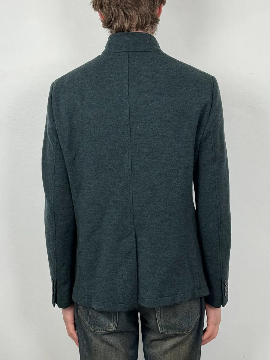 AW2009 Emporio Armani Asymmetrical Green Classy Jacket mEuHuDm 2
