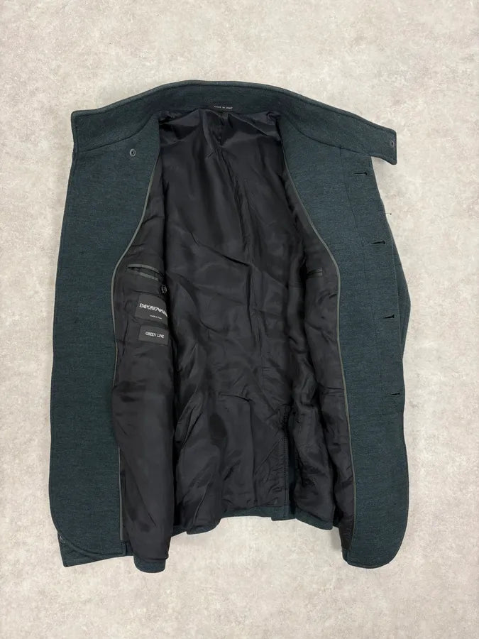 AW2009 Emporio Armani Asymmetrical Green Classy Jacket mEuHuDm 6