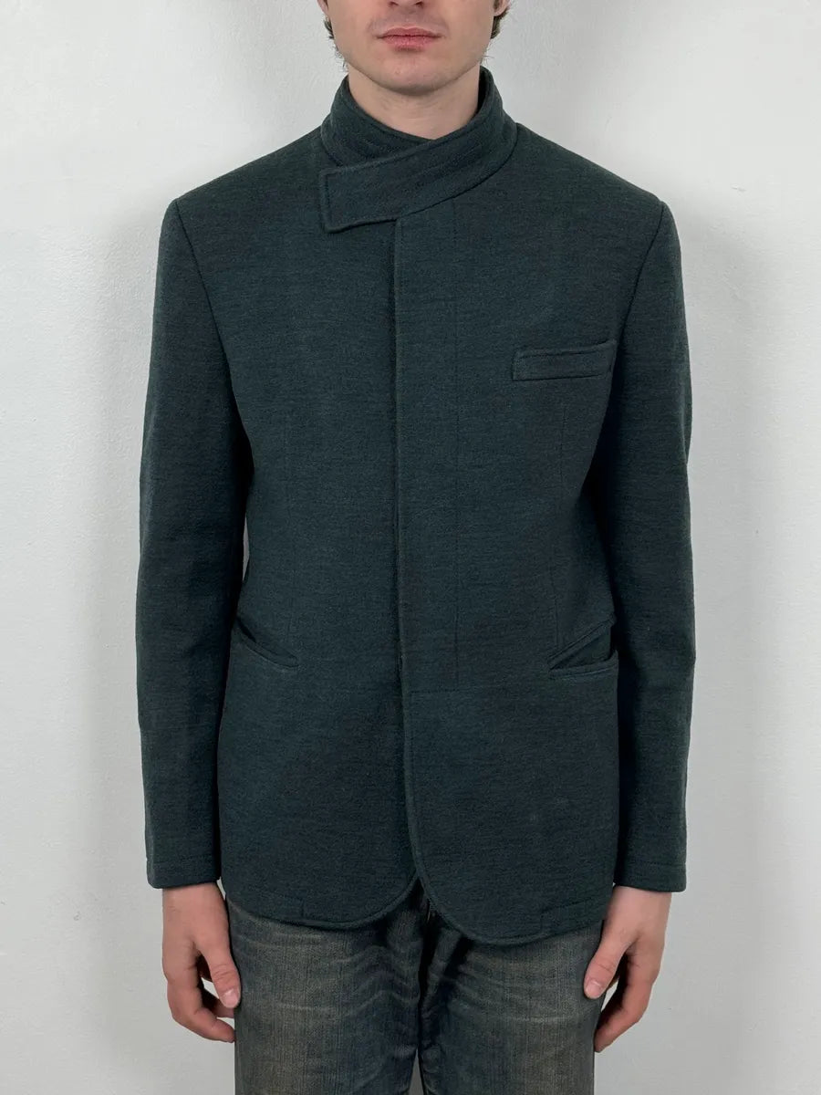 AW2009 Emporio Armani Asymmetrical Green Classy Jacket mEuHuDm 1