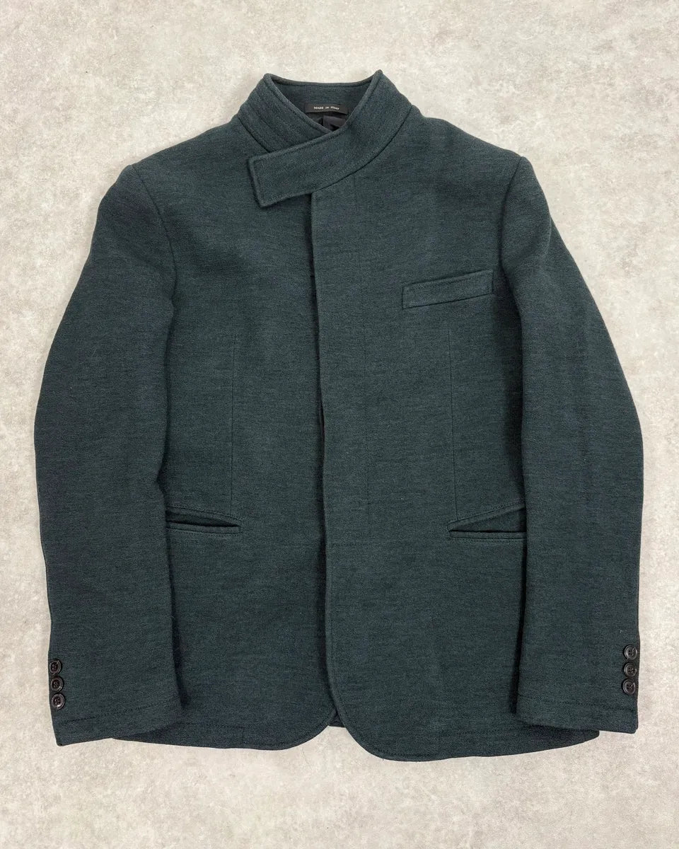 AW2009 Emporio Armani Asymmetrical Grey Classy Jacket mEuHuDm 0