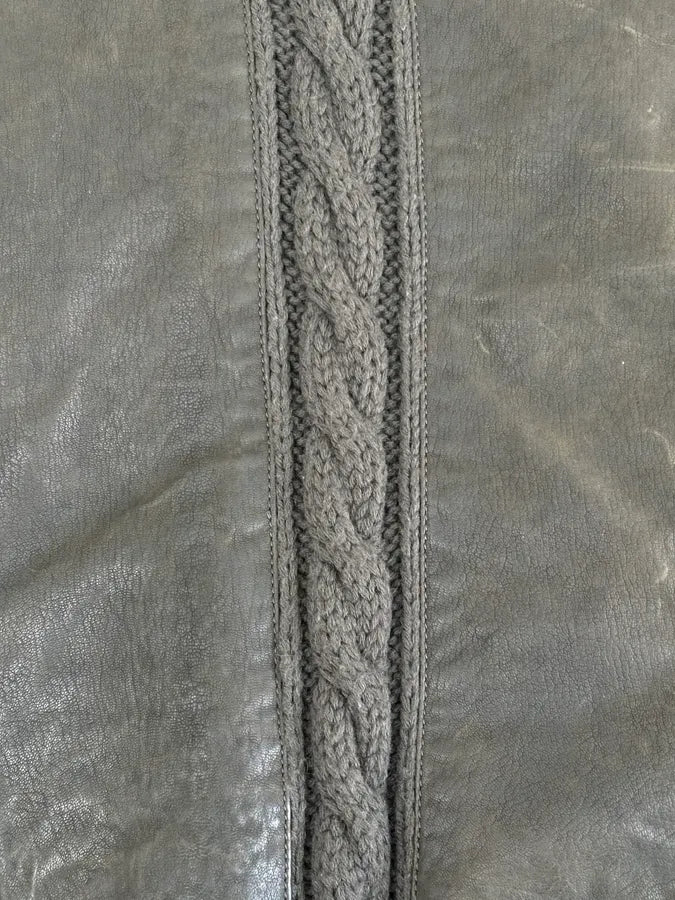 AW2009 Emporio Armani Brown Leather Wool Embelishments Jacket xpvCfAp 9