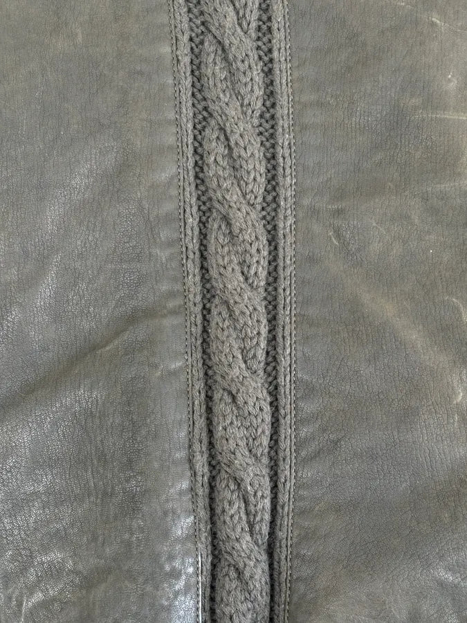 AW2009 Emporio Armani Brown Leather Wool Embelishments Jacket xpvCfAp 8