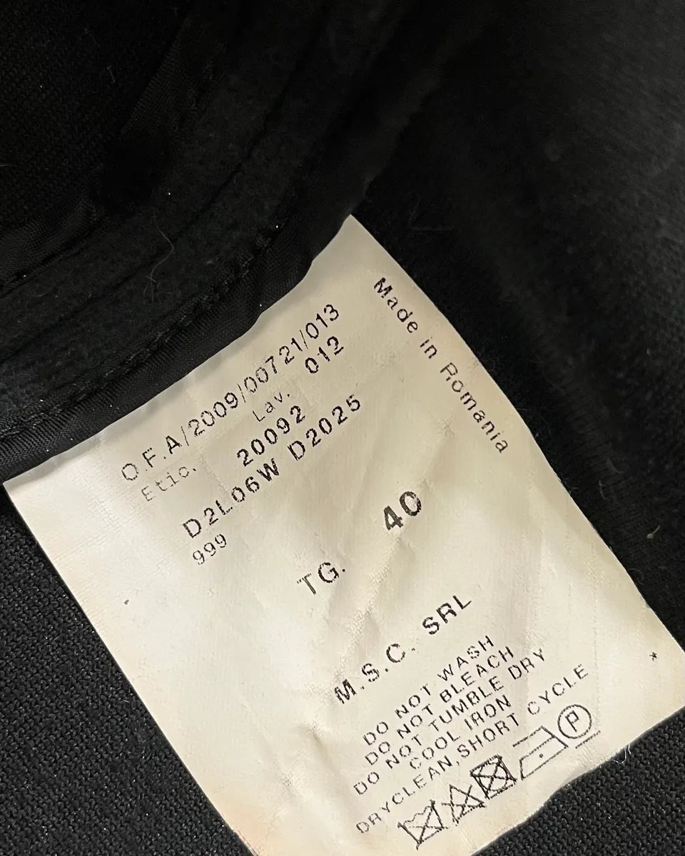 AW2009 Emporio Armani Fur Collar Black Long Coat  ohQJRPK 10