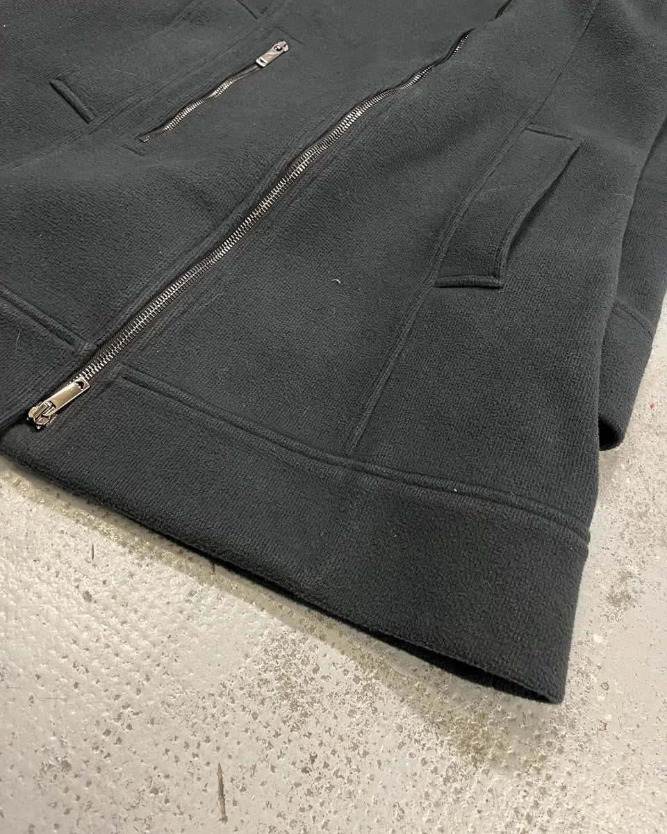 AW2009 Emporio Armani Fur Collar Black Long Coat  ohQJRPK 6