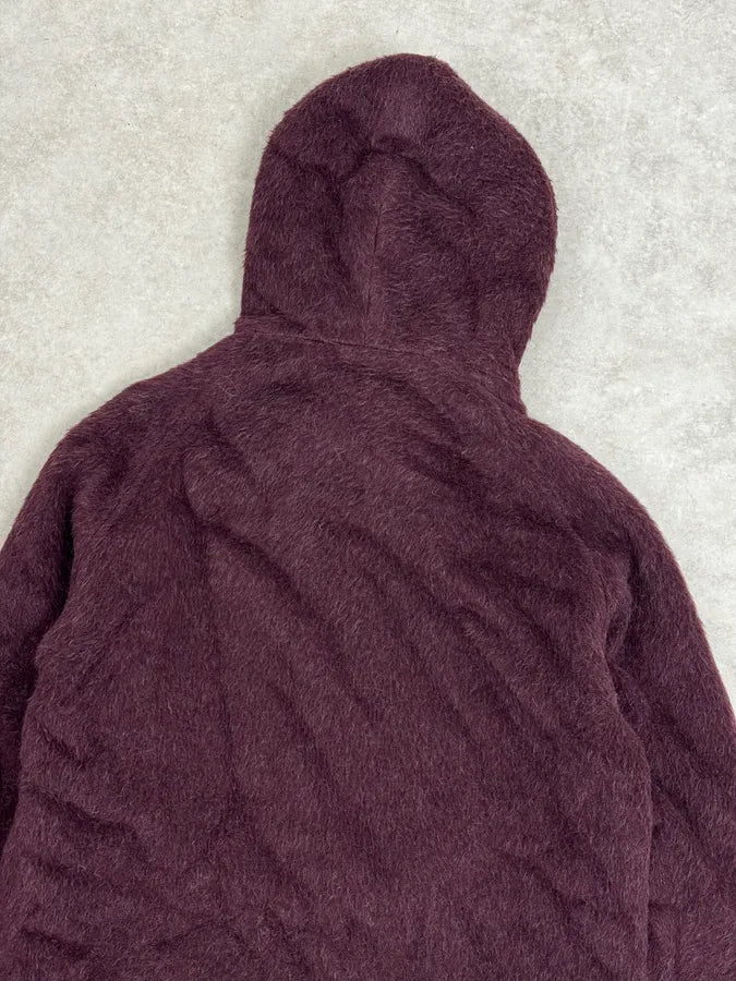 AW2014 Emporio Armani Burgundy Eco Fur Hooded Jacket bLAUeeY 6