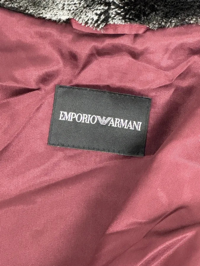 AW2014 Emporio Armani Burgundy Eco Fur Hooded Jacket bLAUeeY 10