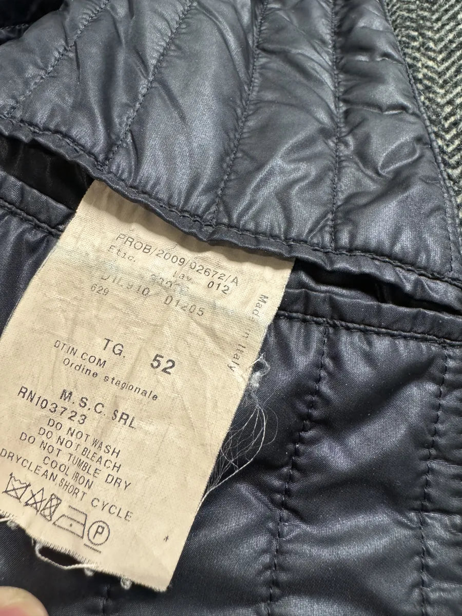 AW2009 Emporio Armani Raw Wool Grey Long Coat (M/L) 12