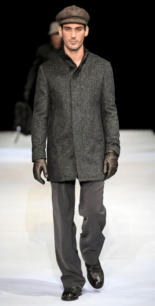 AW2009 Emporio Armani Raw Wool Grey Long Coat vMdqmcU 1
