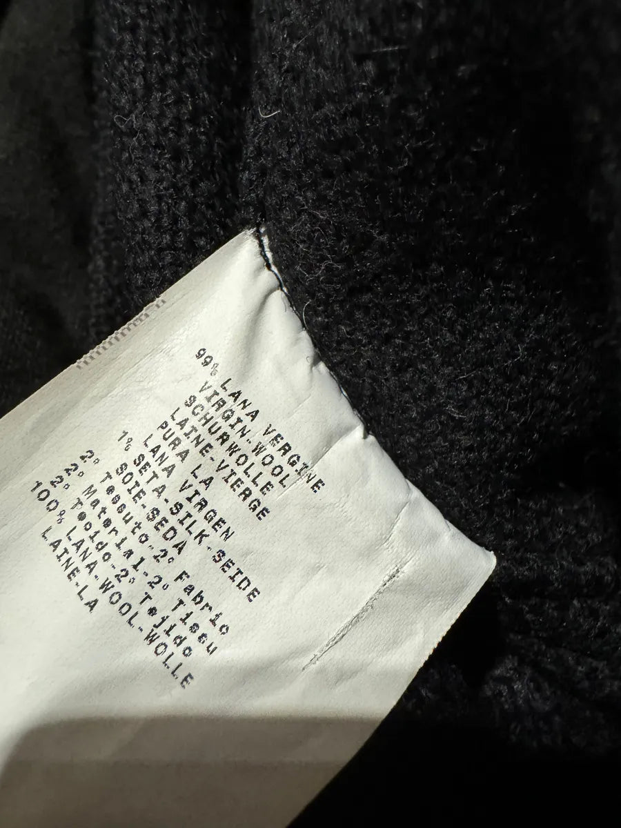 AW2009 Emporio Armani Wool Navy Hooded Naval Buttoned Sweater (S) 6