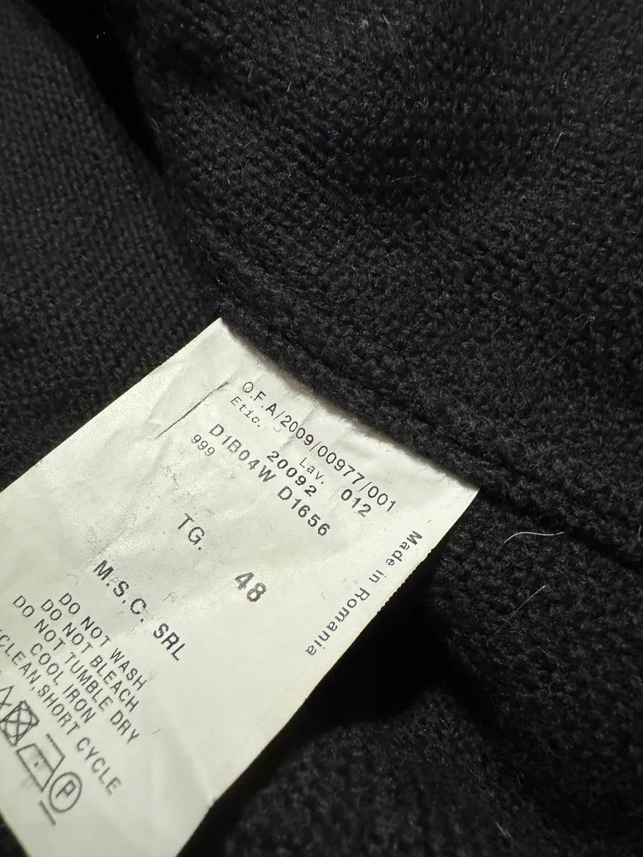 AW2009 Emporio Armani Wool Navy Hooded Naval Buttoned Sweater (S) 7