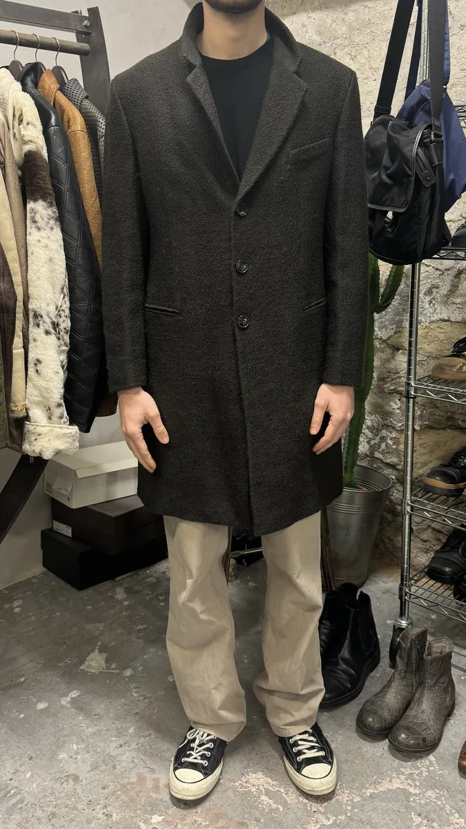 AW2009 Emporio Armani Wool Olive Trench Coat (L) 2