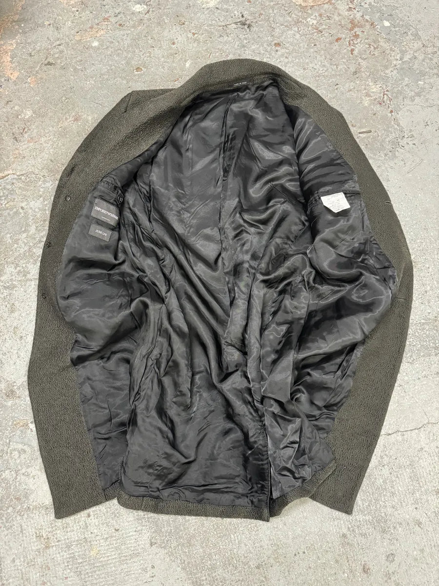 AW2009 Emporio Armani Wool Olive Trench Coat (L) 4