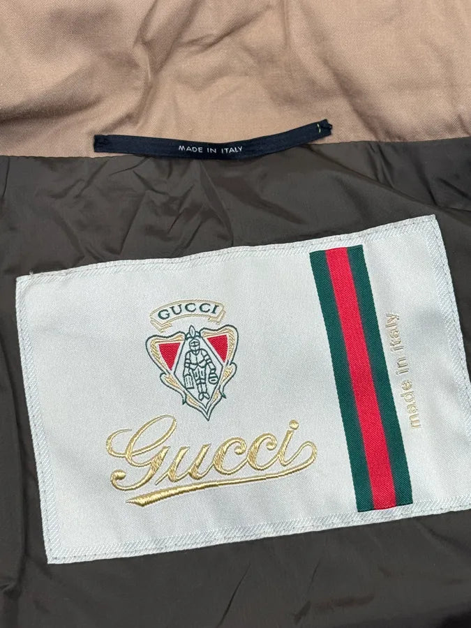 AW2009 Gucci Beige Nylon Logo Stripe Jacket by Frida Giannini CiEWRny 10