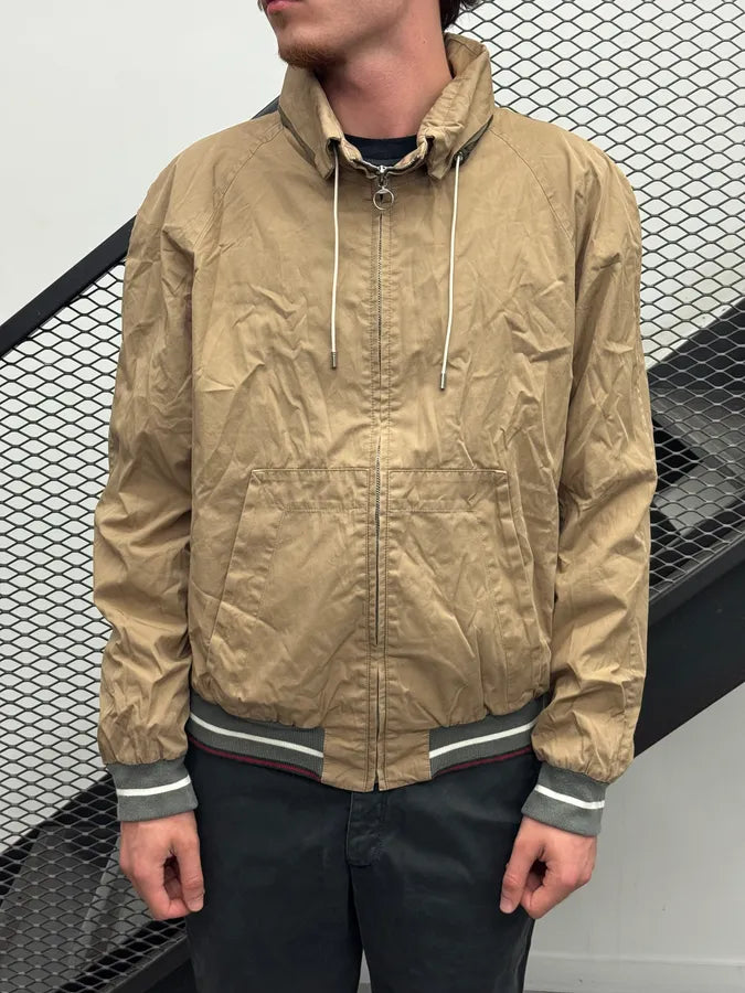 AW2009 Gucci Beige Nylon Logo Stripe Jacket by Frida Giannini CiEWRny 0