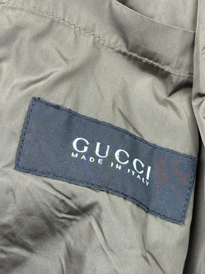 AW2009 Gucci Beige Nylon Logo Stripe Jacket by Frida Giannini CiEWRny 8