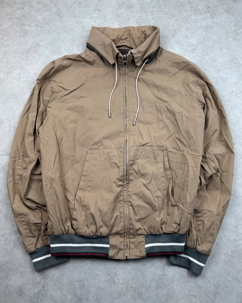 AW2009 Gucci Beige Nylon Logo Stripe Jacket by Frida Giannini CiEWRny 2